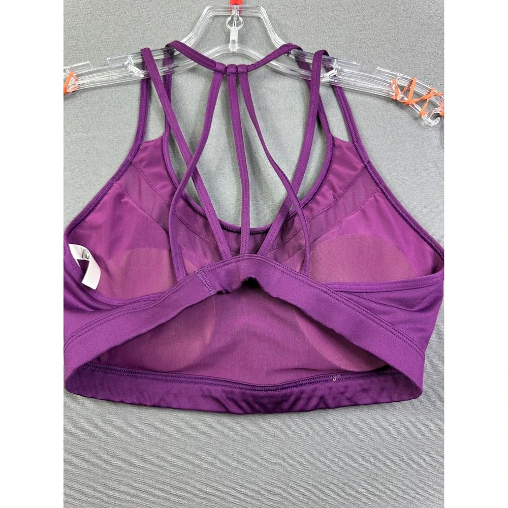 Victoria Sport Victorias Secret Purple Strappy Cage Back‎ Mesh Sports Bra Small
